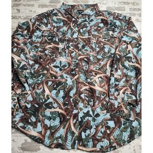 Hidden Antler Long Sleeve Button Down Vented Shirt Men's 4XL